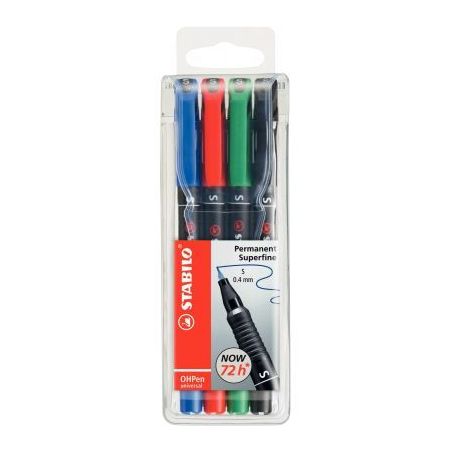 Achetez Pochette de 4 feutres rétro Ohpen permanent 0,4 assortis 841/4 OHPEN STABILO pas cher sur M..
