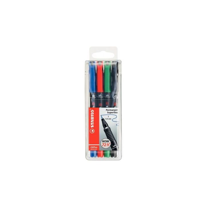 Pochette de 4 feutres rétro Ohpen permanent 0,4 assortis 841/4 OHPEN STABILO