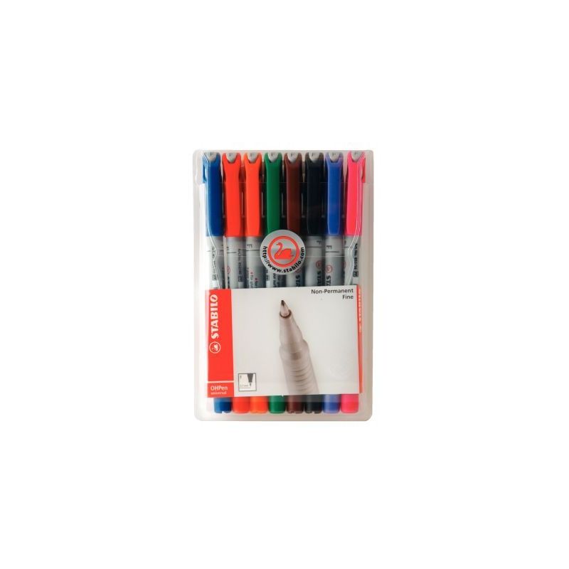 Achetez Pochette de 8 feutres de rétroprojection à encre effaçable pointe fine 0,7mm 852/8 STAB.. Achetez Pochette de 8 feutres de rétroprojection à encre effaçable pointe fine 0,7mm 852/8 STAB..