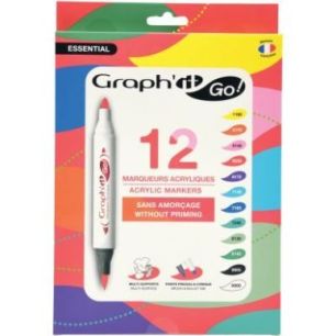 Achetez Pochette de 12 marqueurs Graph It essential GG09943 pas cher sur Ma Rentrée Scolaire