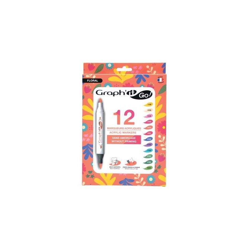 Achetez Pochette de 12 marqueurs Graph It floral GG09944 pas cher sur Ma Rentrée Scolaire