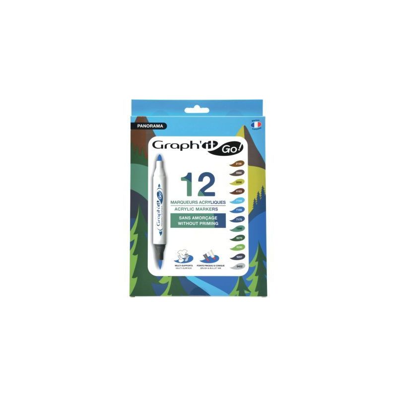Achetez Pochette de 12 marqueurs Graph It Panorama GG09945 pas cher sur Ma Rentrée Scolaire Achetez Pochette de 12 marqueurs Graph It Panorama GG09945 pas cher sur Ma Rentrée Scolaire
