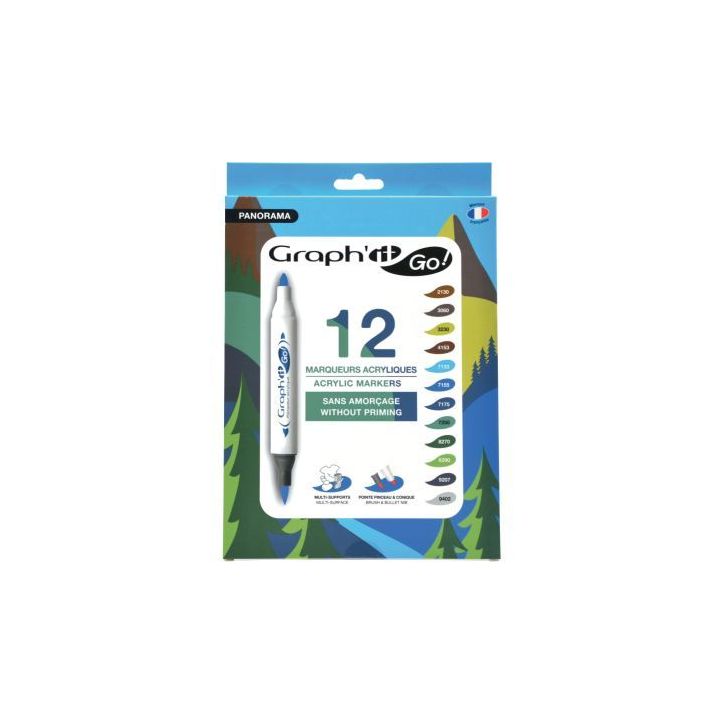 Pochette de 12 marqueurs Graph It Panorama GG09945