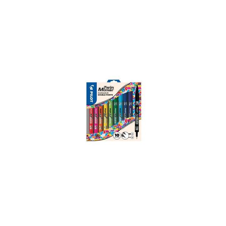 Pochette de 10 marqueurs Twin Marker assortis 3131910437574 PILOT