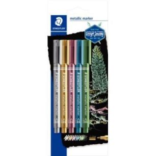 Achetez Blister de 5 marqueurs metallique assortis 8323-S BK5 STAEDTLER pas cher sur Ma Rentrée Sco..
