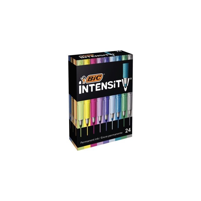 Achetez Boîte de 24 marqueurs permanents Intensity 992731 BIC pas cher sur Ma Rentrée Scolaire