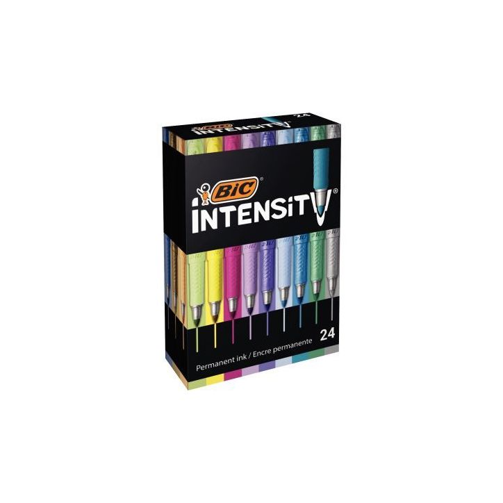 Boîte de 24 marqueurs permanents Intensity 992731 BIC
