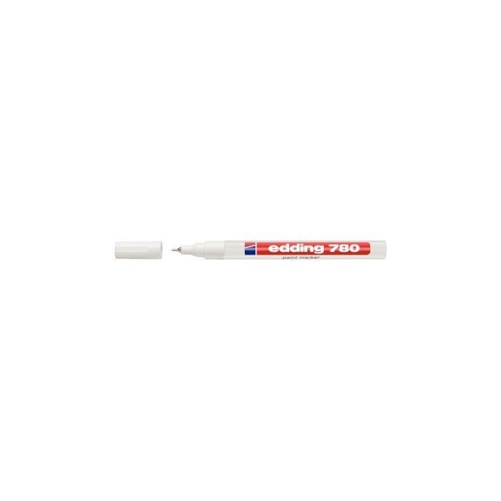 Marqueur peinture permanent E 780 pointe fine baguée blanc 4-780049 EDDING