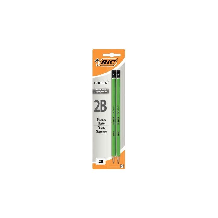 Blister de 2 crayons graphite Critérium 2B 861126 BIC