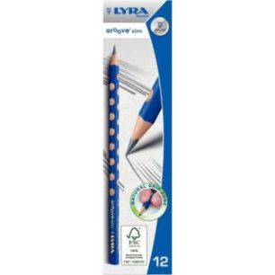 Achetez Boite de 12 crayons triangulaires graphite HB Groove slim L1760100 LYRA pas cher sur Ma Rent..