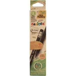 Achetez Pochette de 6 crayons graphite Éco family HB bout gomme 43091 CARIOCA pas cher sur Ma Rentr..