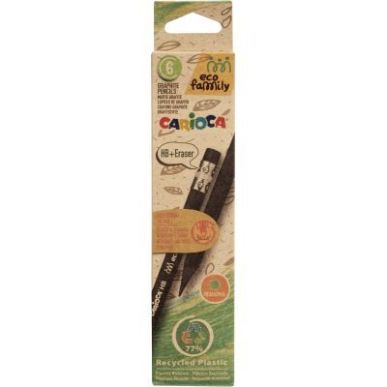 Achetez Pochette de 6 crayons graphite Éco family HB bout gomme 43091 CARIOCA pas cher sur Ma Rentr..
