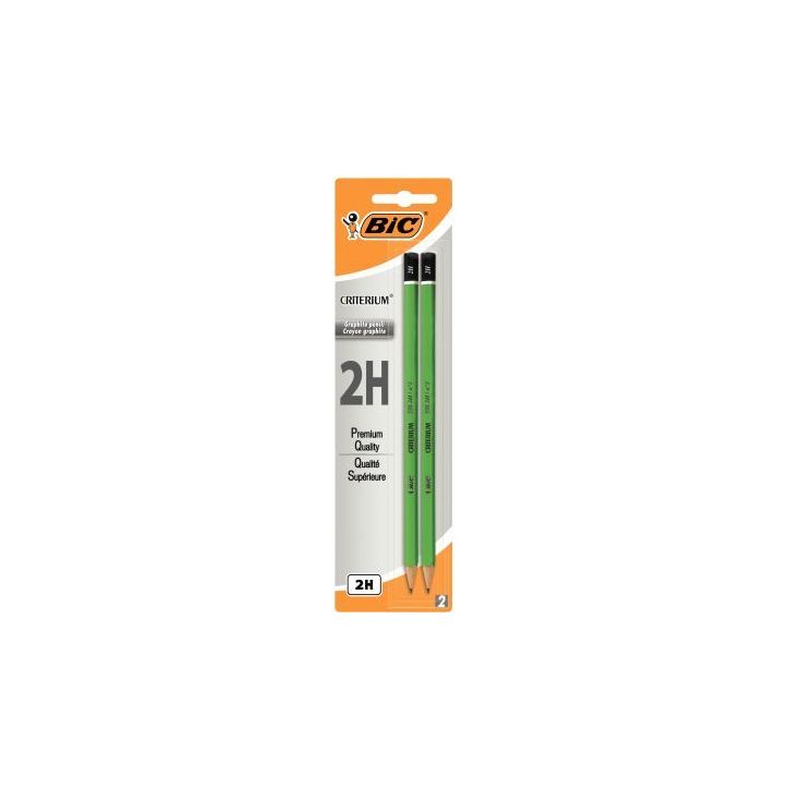 Blister de 2 crayons graphite Critérium 2H 861127 BIC