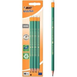 Achetez Blister de 6 crayons graphite HB Évolution HB gomme 512026 BIC pas cher sur Ma Rentrée Sco..
