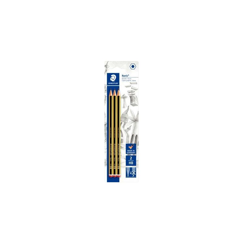 Achetez Blister de 3 crayons graphite Noris 2HB 120-2BK3DA NORIS STAEDTLER pas cher sur Ma Rentrée .. Achetez Blister de 3 crayons graphite Noris 2HB 120-2BK3DA NORIS STAEDTLER pas cher sur Ma Rentrée ..