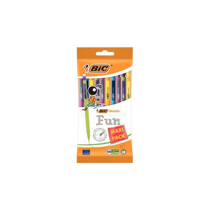 Blister de 10 portemines Matic Fun 0,7mm assortis 921216 BIC