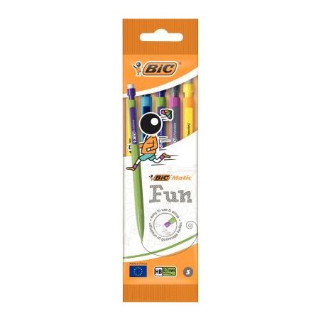 Achetez Blister de 5 portemines Matic Fun 0,7mm assortis 880410 BIC pas cher sur Ma Rentrée Scolair..