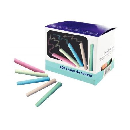 Achetez Boite de 100 craies cylindriques. assortis 3035262603703 pas cher sur Ma Rentrée Scolaire