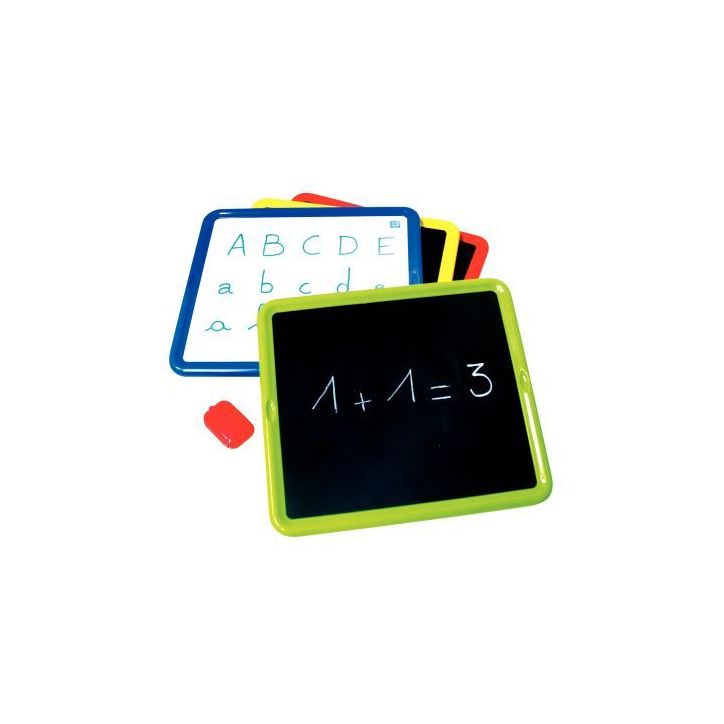 Lot de 4 ardoises métalliques et magnétiques, 2 faces Dimensions : 30,5x26,5x1,5 cm FAR500171