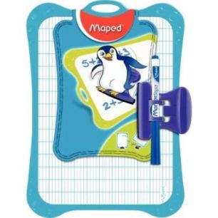 Achetez Ardoise effaçable à sec 20 x 28,5 cm Une face unie pour dessiner et une face seyès pour..