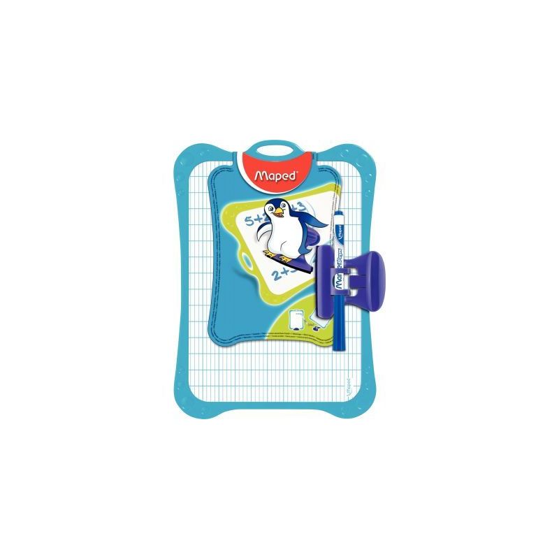 Achetez Ardoise effaçable à  sec 20 x 28,5 cm Une face unie pour dessiner et une face seyès pour..