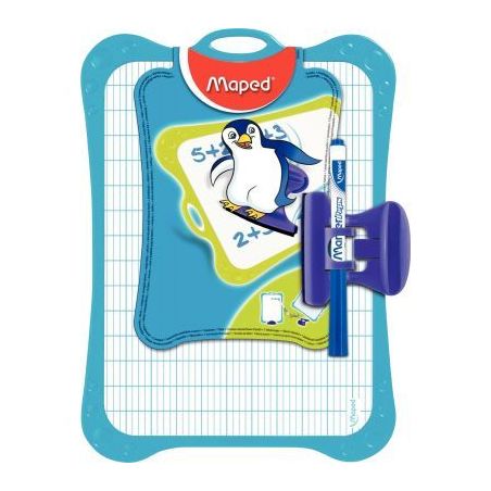 Achetez Ardoise effaçable à sec 20 x 28,5 cm Une face unie pour dessiner et une face seyès pour..