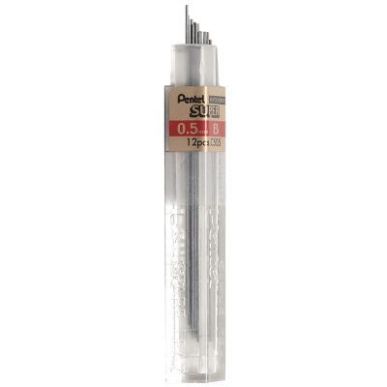 Achetez Etui de 12 mines graphite Hi-polymer SUPER diamètre 0,5 mm. B C505-B PENTEL pas cher sur Ma..