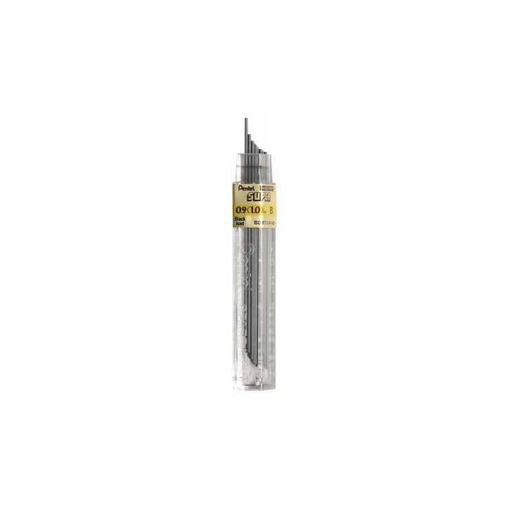 Etui de 15 mines graphite Hi-polymer SUPER diamètre 0,9 mm. B 50-B9X PENTEL