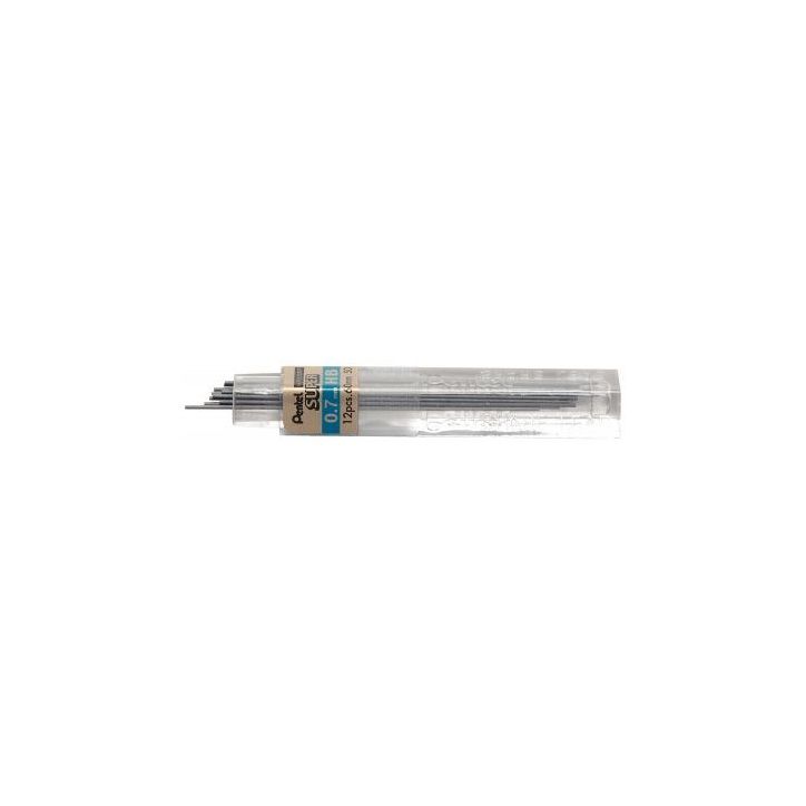 PENTEL Etui de 12 mines SUPER 0,7 mm Hi-Polymer haute qualité HB M50