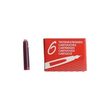 Achetez Etui de 6 cartouches internationales encre rouge 12232 pas cher sur Ma Rentrée Scolaire