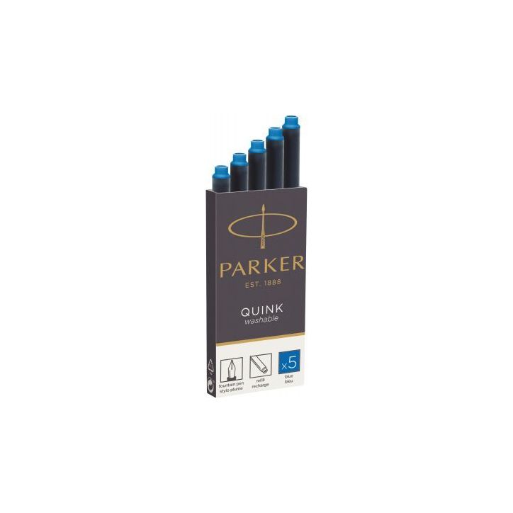 Etui de 5 cartouches encre bleu lavable 1950383 PARKER