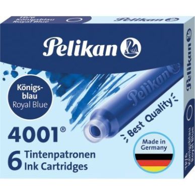 Achetez Etui de 6 cartouches d'encre bleue roi 100401545 PELIKAN pas cher sur Ma Rentrée Scolaire