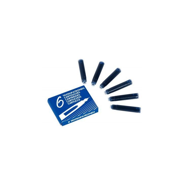 Etui de 6 cartouches internationales bleu 12230
