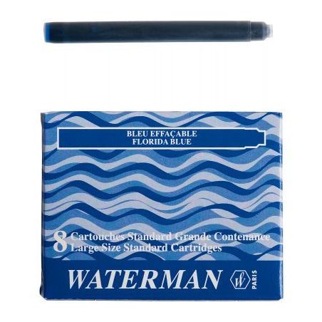 Achetez Etui de 8 cartouches standard encre bleue S0110860 WATERMAN pas cher sur Ma Rentrée Scolair..