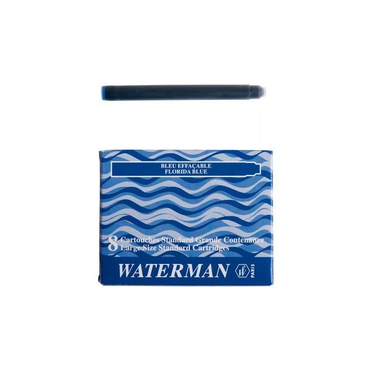 Etui de 8 cartouches standard encre bleue S0110860 WATERMAN