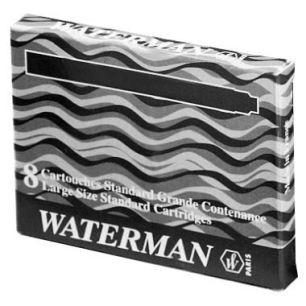 Achetez Etui de 8 cartouches standard encre noire S0110850 WATERMAN pas cher sur Ma Rentrée Scolair..