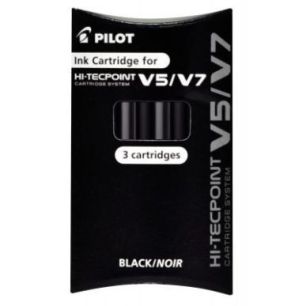 Achetez Etui de 3 recharges pour V5/V7 rechargeable noir 4902505444432 PILOT pas cher sur Ma Rentré..