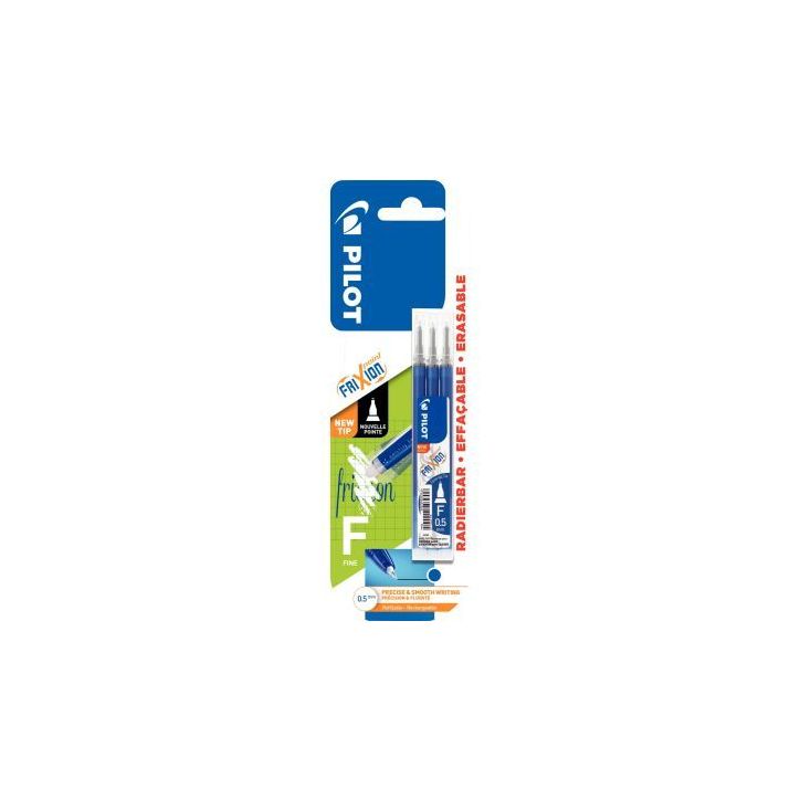 Blister de 3 recharges Frixion Point bleues 3131910649403 FRIXION PILOT