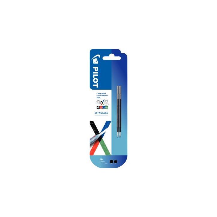 Blister 2 recharges pour Frixion Ball 4 Couleurs noires 3131910447511 FRIXION PILOT