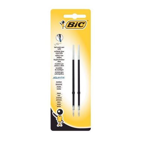 Achetez Blister de 2 recharges stylo Atlantis noir 893678 BIC pas cher sur Ma Rentrée Scolaire
