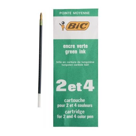 Achetez Recharge 2 - 4 couleurs pointe moyenne vert 400814609 BIC pas cher sur Ma Rentrée Scolaire
