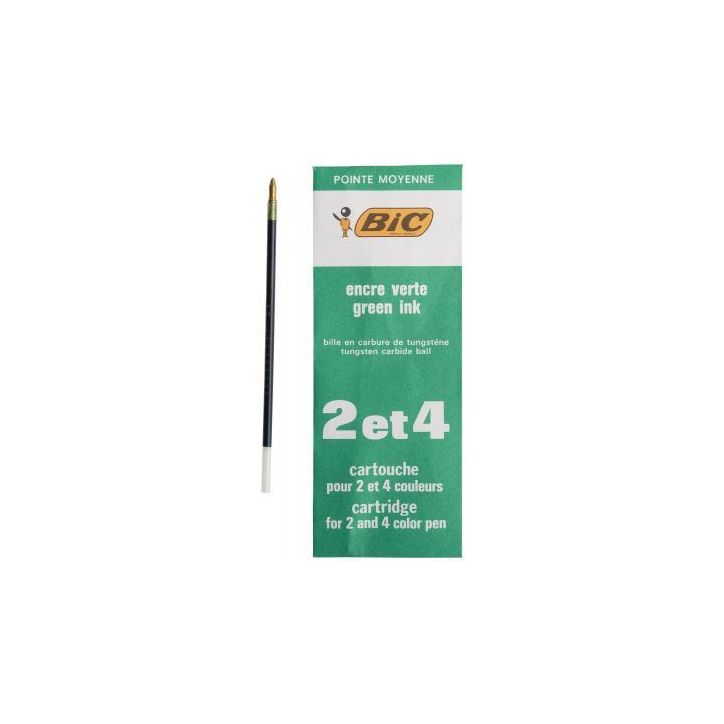 Recharge 2 - 4 couleurs pointe moyenne vert 400814609 BIC