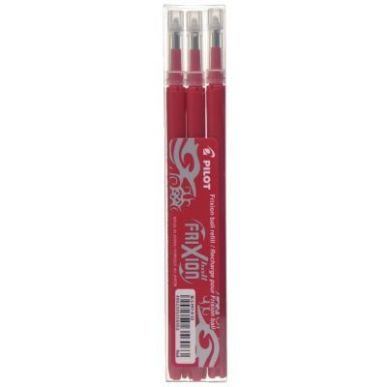 Achetez PILOT Set de 3 recharges pour roller FriXion Ball. Pointe moyenne 0,7 mm. Encre Rouge pas ch..