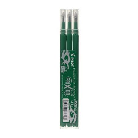 Achetez PILOT Set de 3 recharges pour roller FriXion Ball. Pointe moyenne 0,7 mm. Encre Vert pas che..