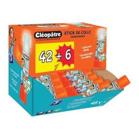 Achetez Bâton de colle 15 gramme marine stick * 48 BA15-CMCX48 CLEOPATRE pas cher sur Ma Rentrée S..