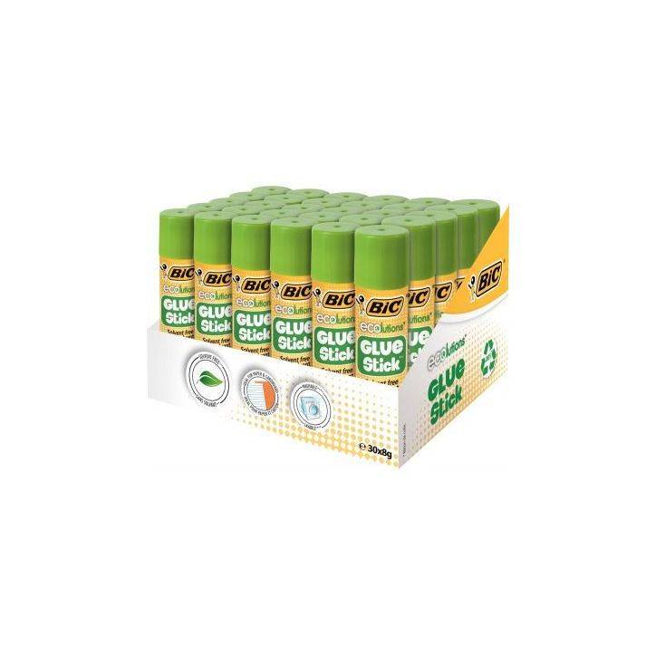 Classpack de 30 bâtons de colles 8g glue stick 9211861 BIC