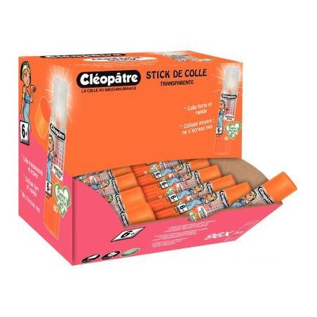 Achetez Box de 96 bâtons de colle transparente Adhésive BA8ADX96 CLEOPATRE pas cher sur Ma Rentré..