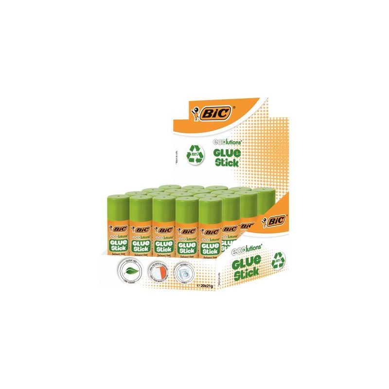 Achetez Boîte de 20 bâtons de colle 21g Glue Stick 9211931 BIC pas cher sur Ma Rentrée Scolaire