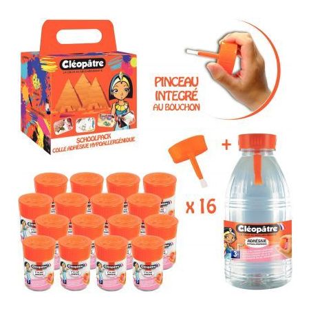 Achetez Valise 16 petits pots adhésive hypoallergénique + recharge 500g KIT16AD80P+AD500-HYP CLEOP..