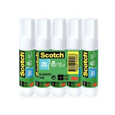 Achetez SCOTCH Lot de 5 bâtons de colle Blanche Scotch® 8g sous film pas cher sur Ma Rentrée Scol..